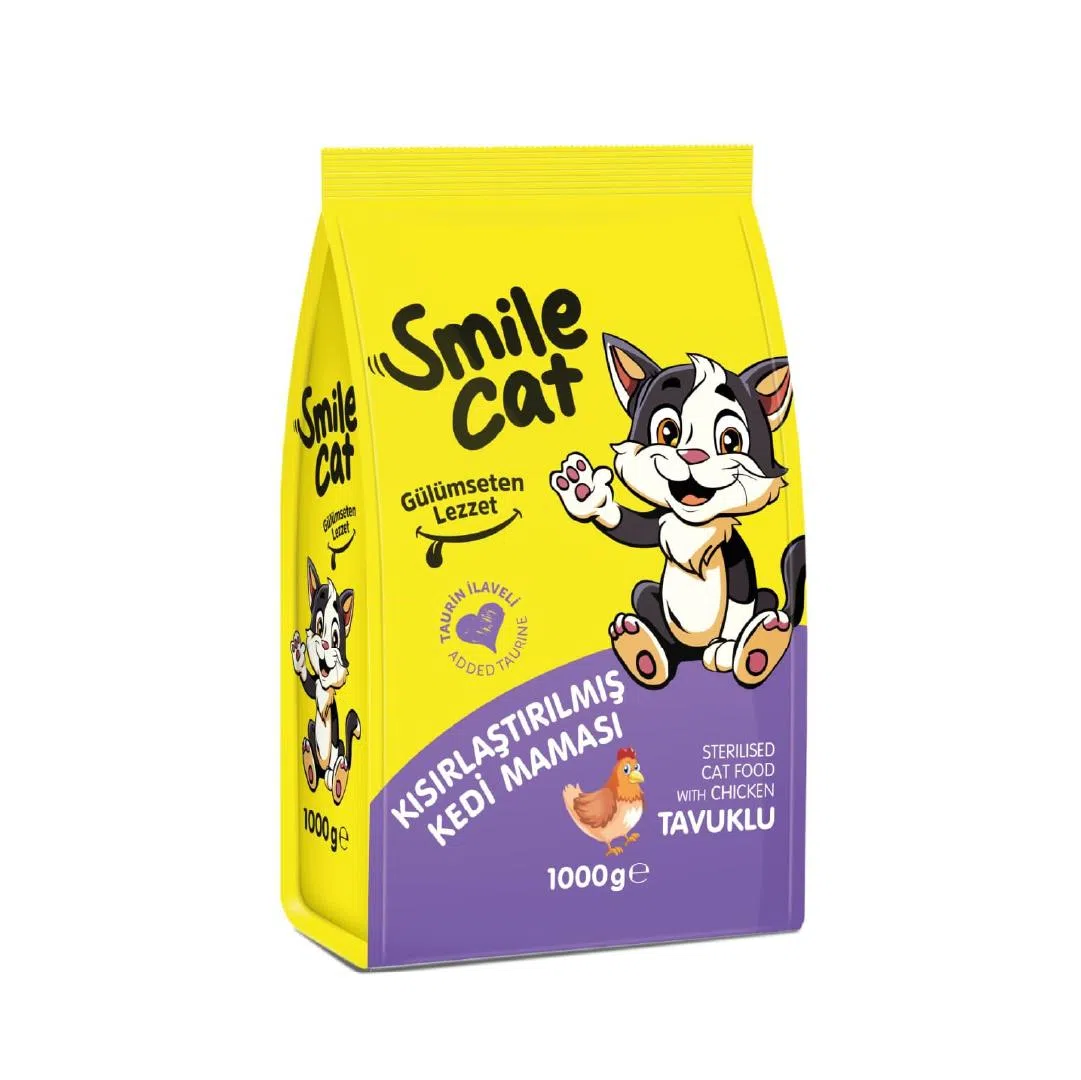 smile-cat-adult-dry-cat-food-with-chicken-colour-free-1kg Smile Cat Adult Dry Cat Food with Chicken Color Free 1KG - Image 1